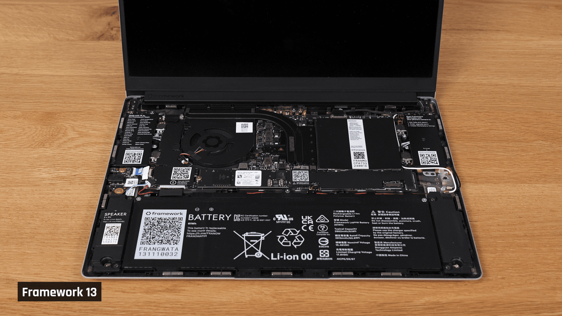 Internals accessed underneath keyboard